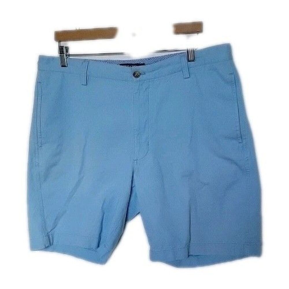Chaps Men’s Light Blue Chino Classic Fit Shorts Size 36 Flat Front